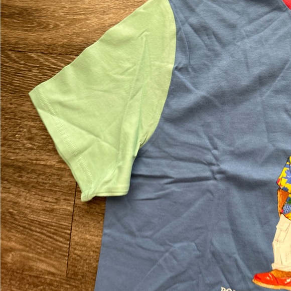 Polo by Ralph Lauren Boys Sz XL 18-20 Blue and Green Bear T-Shirt - Picture 2 of 7